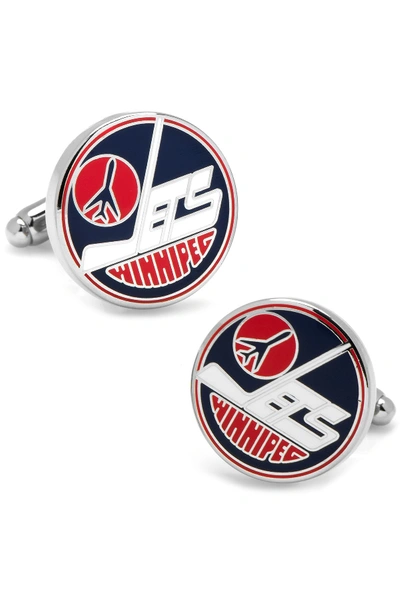 Shop Cufflinks, Inc Nhl Vintage Winnipeg Jets Cuff Links In Blue