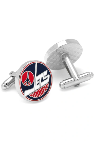 Shop Cufflinks, Inc Nhl Vintage Winnipeg Jets Cuff Links In Blue