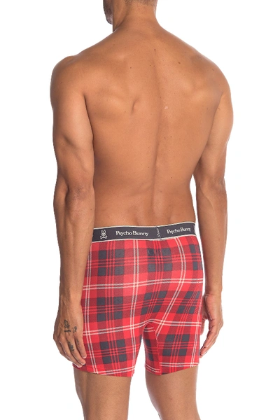 Shop Psycho Bunny Knit Boxer Briefs In Brilliant Red Plaid