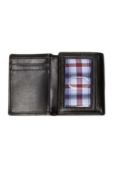 Shop Original Penguin Gramercy Slim Trifold Wallet In Blk