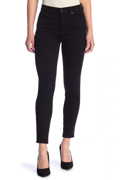 Shop 7 For All Mankind Gwenevere High Waist Skinny Jeans In Black