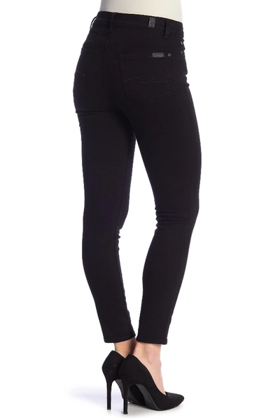 Shop 7 For All Mankind Gwenevere High Waist Skinny Jeans In Black