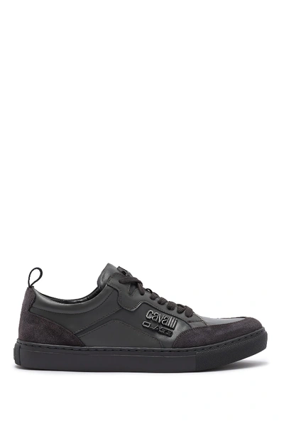 Shop Roberto Cavalli Cavalli Lace-up Sneaker In Grey