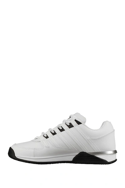 Shop K-swiss Baxter Sneaker In White/black/silver