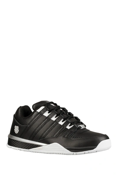 Shop K-swiss Baxter Sneaker In Black/white/silver