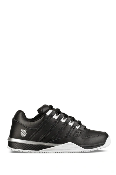 Shop K-swiss Baxter Sneaker In Black/white/silver