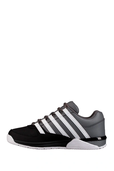 Shop K-swiss Baxter Sneaker In Charcoal/black