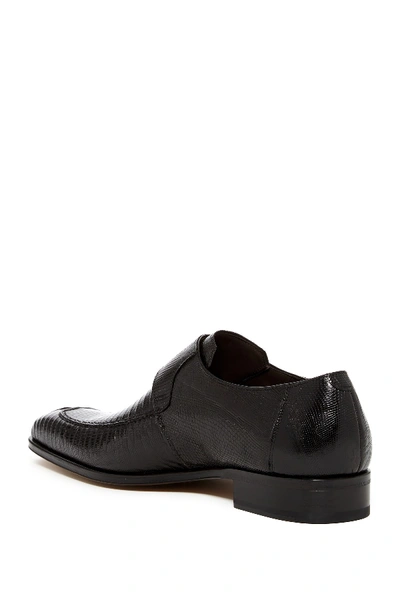 Shop Mezlan Genuine Lizard Loafer In Black