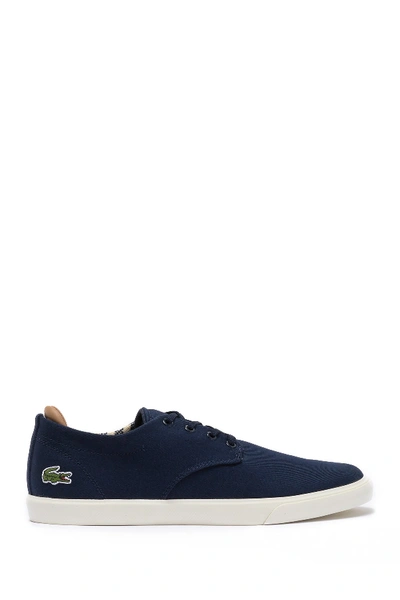 Shop Lacoste Esparre Canvas Sneaker In Navy/offwhite