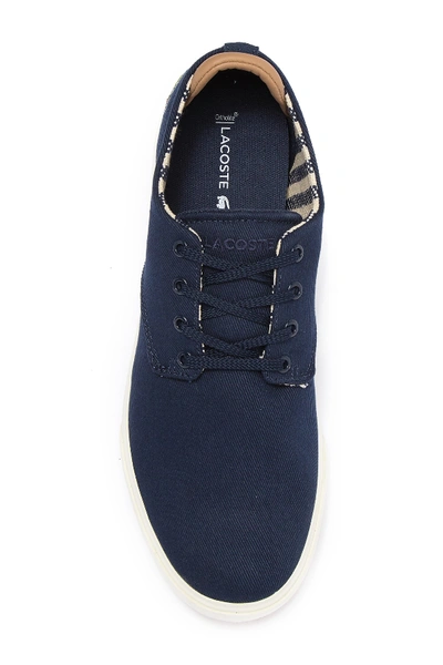 Shop Lacoste Esparre Canvas Sneaker In Navy/offwhite