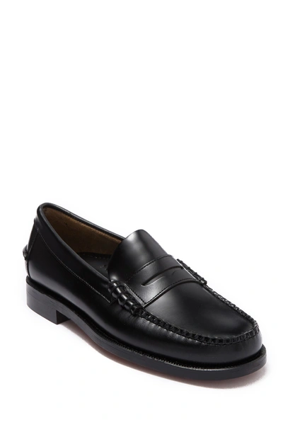 Shop Sebago Classic Dan Leather Loafer In 902 Black