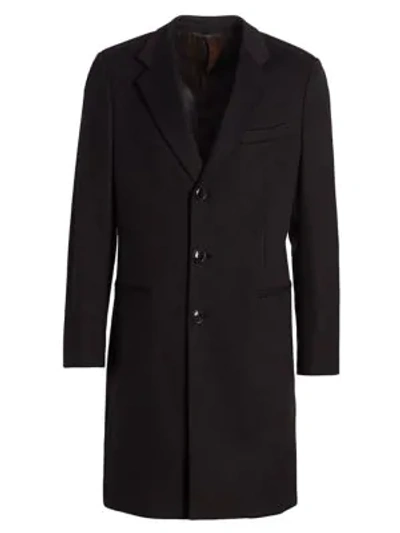 Shop Giorgio Armani Wool & Cashmere Top Coat In Grey