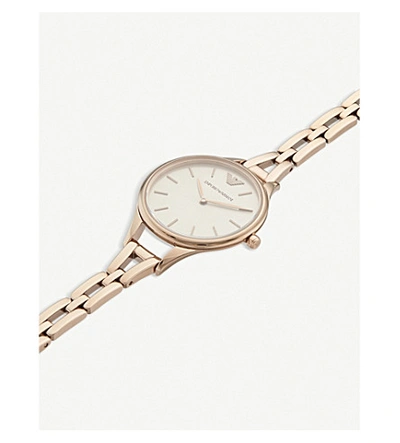 Shop Emporio Armani Ar11055 Stainless Steel Gold-plated Quartz Watch