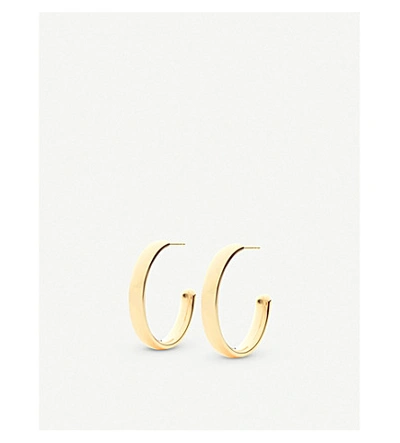 Shop Monica Vinader Fiji Large 18ct Gold Vermeil Hoop Earrings