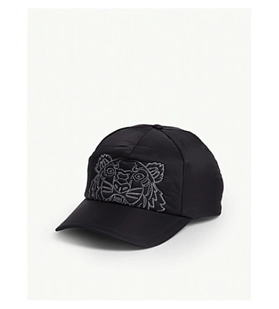 Shop Kenzo Tiger Logo Cap In Black