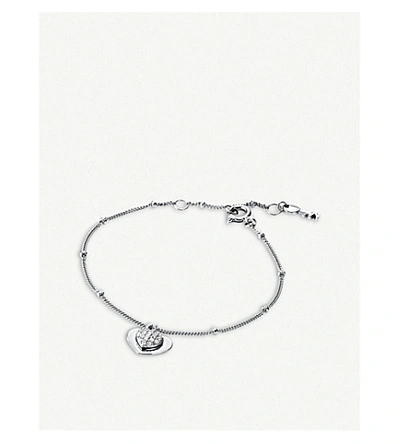 Shop Michael Kors Love Sterling Silver Charm Bracelet