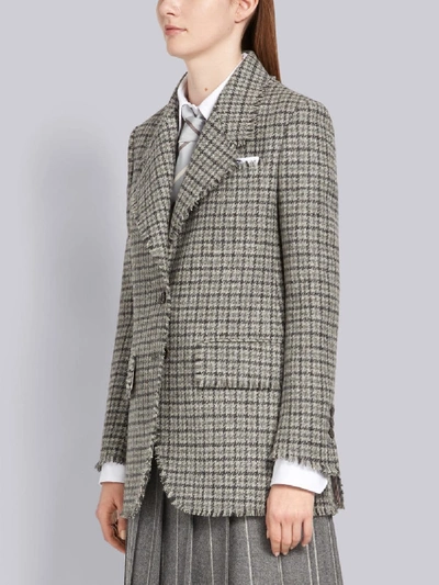 Shop Thom Browne Gun Club Check Cashmere Sport Coat In Grey