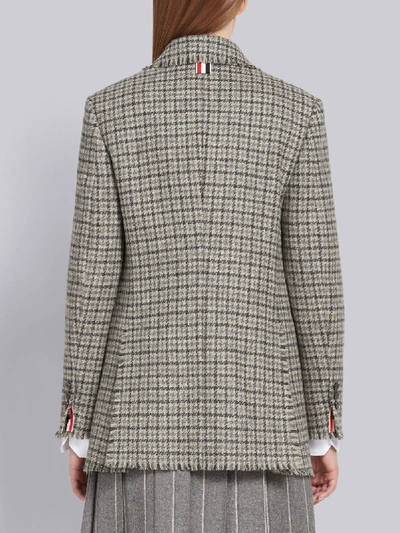 Shop Thom Browne Gun Club Check Cashmere Sport Coat In Grey