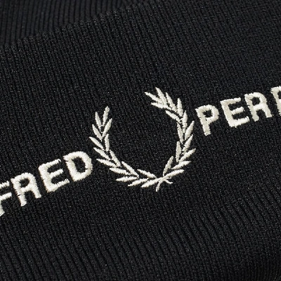 Shop Fred Perry Authentic Embroidered Logo Beanie In Black