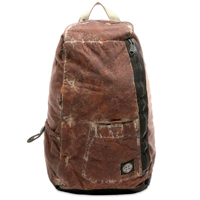 Shop Stone Island Paintball Camo Backpack In Brown