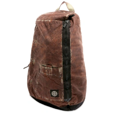 Shop Stone Island Paintball Camo Backpack In Brown