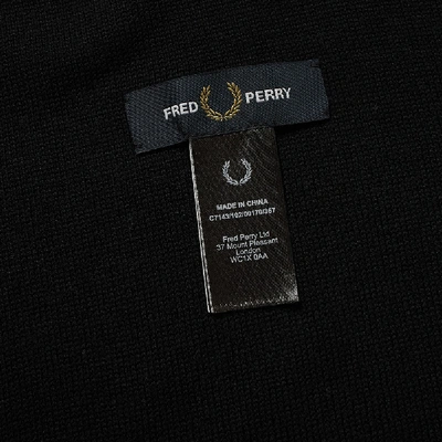 Shop Fred Perry Authentic Bold Tipped Scarf In Black