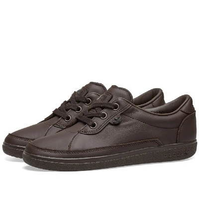 Adidas Consortium Hoddlesden Spzl Leather Sneakers In Brown | ModeSens
