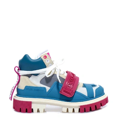 Shop Dolce & Gabbana Trekking Boots Sneakers In Blue