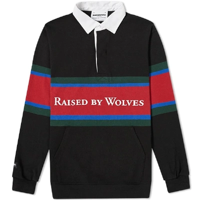 Shop Raised By Wolves X Barbarian Rugby Top In Black