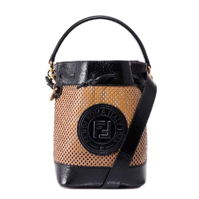 Shop Fendi Bucket Bag In Beige