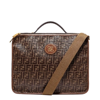 Shop Fendi Travel Bag In Brown