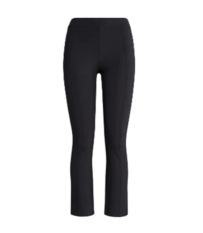 Shop Tory Sport Tory Burch Tech Ponte Cropped Flare Pants In Sport Black