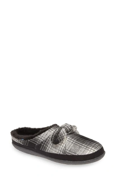 Shop Toms Ivy Mule Slipper In Black Plaid Fabric