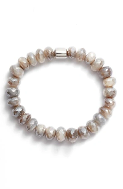 Shop Anzie Boheme Labradorite Bead Bracelet In Grey Moonstone