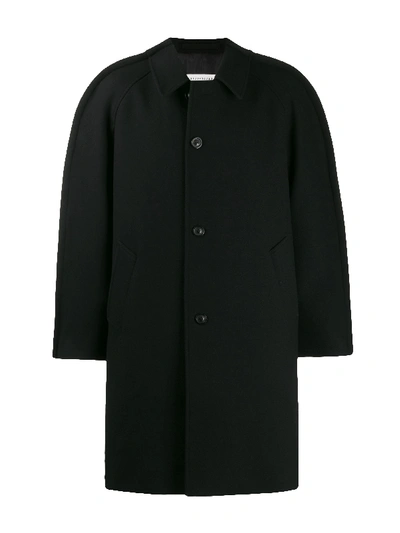 Shop Maison Margiela Black Coat