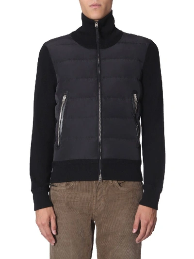 Shop Tom Ford Black Wool Down Jacket