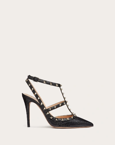 Valentino Garavani Studded Leather Decollete Pumps In Black