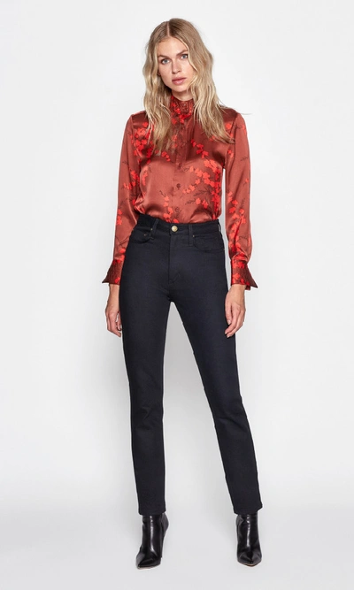 Shop Equipment Maisa Silk Shirt In Smoked Paprika Multi