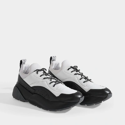 Shop Stella Mccartney Eclypse Sneakers Laces In Black And White Alter Nappa