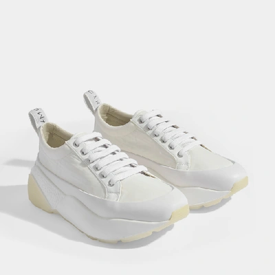 Shop Stella Mccartney Eclypse Trainers Laces In White Polyester