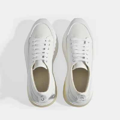 Shop Stella Mccartney Eclypse Trainers Laces In White Polyester