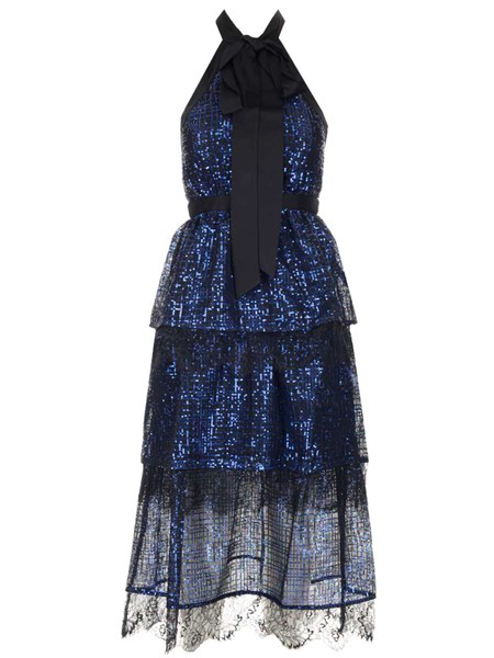 bright blue sequin dress