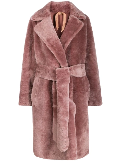 Shop N°21 Belted Midi Coat In Pink