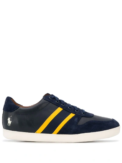 Shop Polo Ralph Lauren Camilo Ii Logo Trainers In Blue