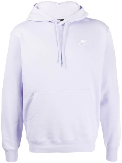 Shop Nike Club Relaxed-fit Hoodie In Purple