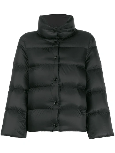 Shop Moncler Button-down Puffer Jacket In 999   Black