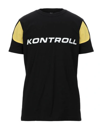 Shop Kappa Kontroll Man T-shirt Black Size L Cotton