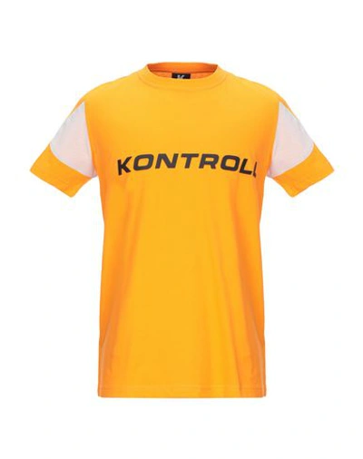 Shop Kappa Kontroll Man T-shirt Orange Size L Cotton