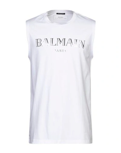 Shop Balmain T-shirts In White