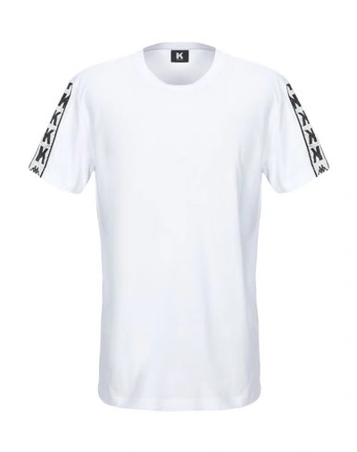 Shop Kappa Kontroll Man T-shirt White Size L Cotton